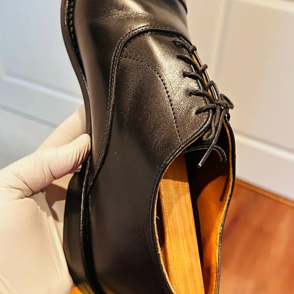 Classic Black Leather Men's Dress Shoes
